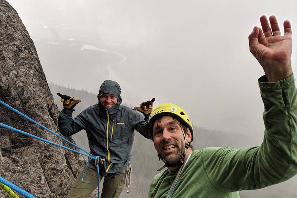 Mike & Erik climbing bugaboos