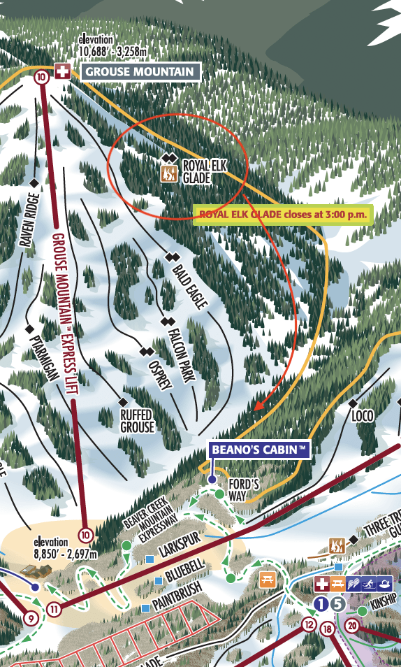 Beaver Creek Ski Run of the Week | Royal Elk Glade to Black Bear ...